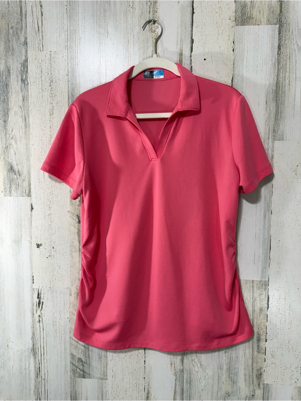 PGA Tour Hot Pink Short Sleeve Polo Top